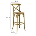 thumbnail image 4 of Modway Gear X-Back Wood Fully Assembled Bar Stool in Natural, 4 of 10