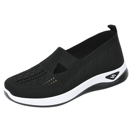 

Yindaity Womens Slip On Sneakers Women s Walking Shoes Comfortable Athletic Sneakers Lightweight Running Shoes Ladies Black 8.5