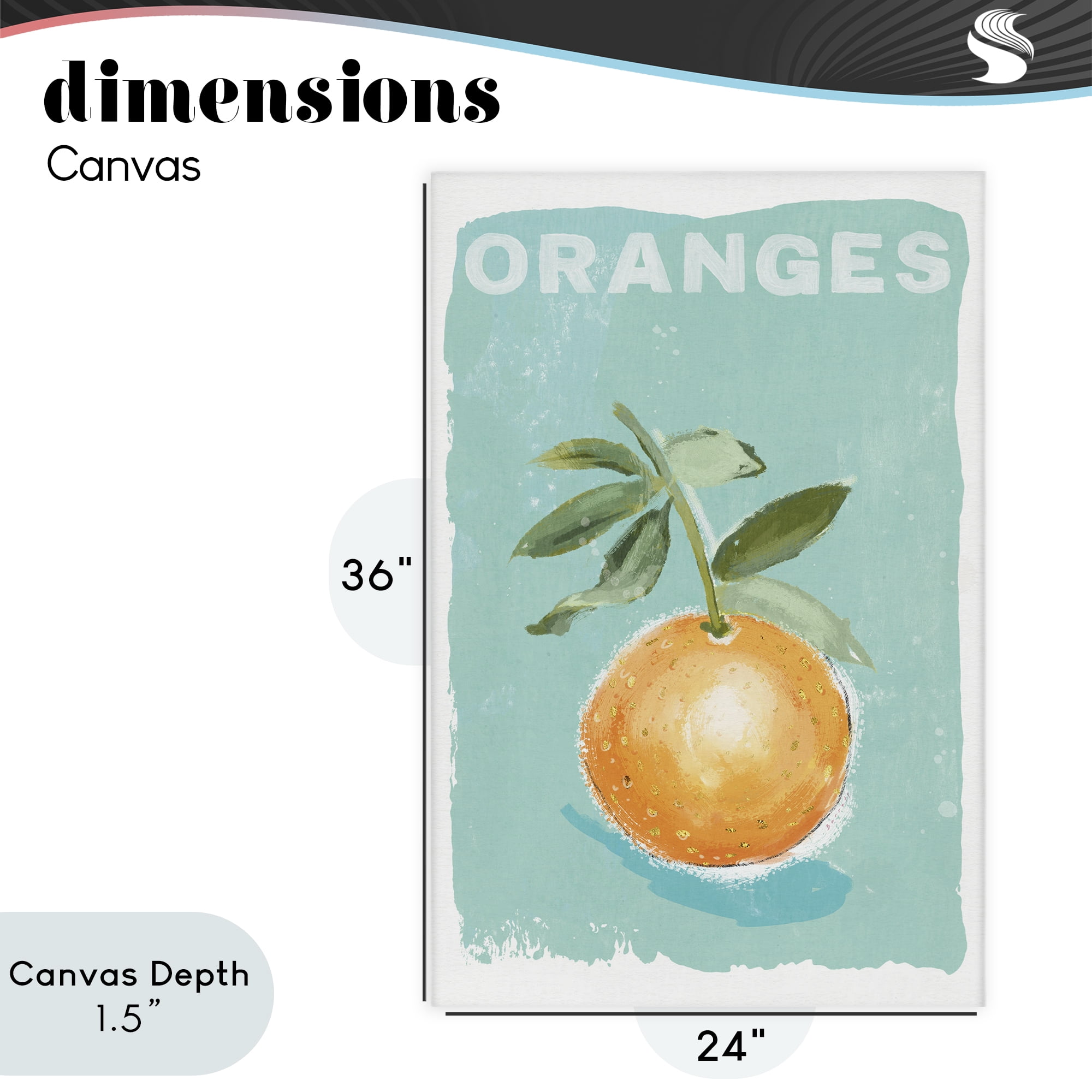 Stupell Industries Orange Twist Motif Canvas Wall Art, design by Chad Barrett
