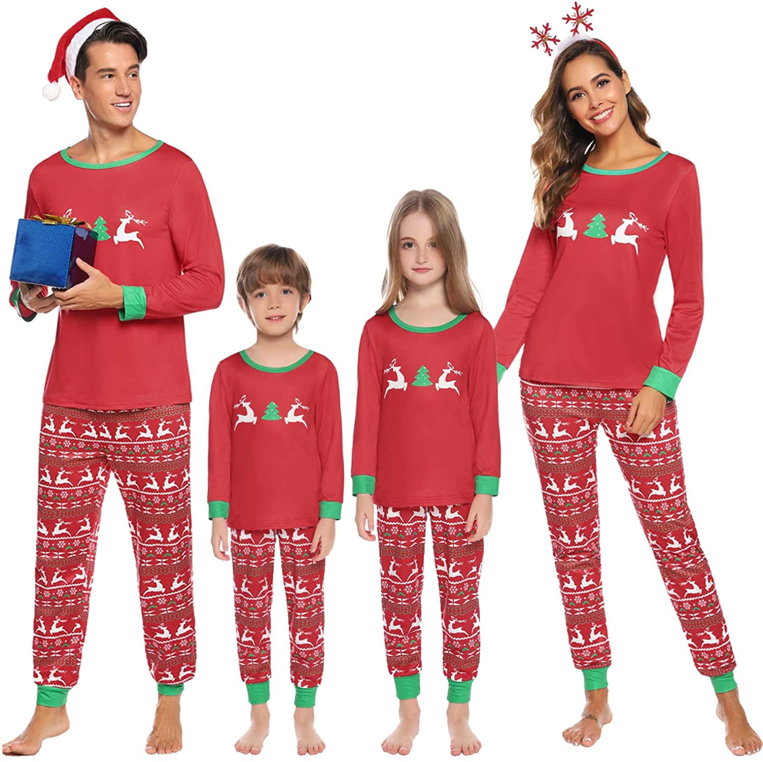 100 cotton matching christmas pajamas
