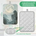thumbnail image 6 of Yayeee Pot Holders Kitchen Heat Resistant with Pocket 7"x9.8" Cotton Oven Cooking Hot Pads, Moon and House, 6 of 7