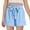 Blue, variant on WMTBSRSW Big Girls Sumemr Shorts with Pockets Ruffle High Waisted Shorts Casual Lightweight Adjustable Tie Knot Loose Shorts 5-14 Years