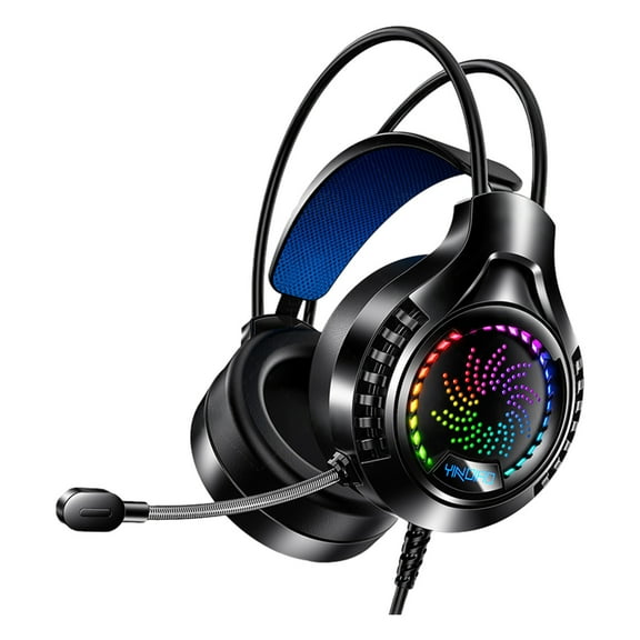 Hwkond Gaming headset PC, Headworn Computer Gaming Earphones, Wired Earphones, Illuminated 3.5mm USB Powered Gaming Earphones
