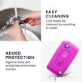 thumbnail image 5 of accessoire Cl De Voiture Compatible Avec Peugeot Citroen Clef De Voiture 2-bouton - Coque En Silicone Souple Pour Clef De Voiture Fucsia, 5 of 5
