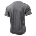 thumbnail image 5 of ZCFZJW Mens Workout Fitness T-Shirts Trendy Short Sleeve Button up V Neck Henley Shirts Loose Regular Fit Casual Solid Color Basic Pullover Tops Gray S, 5 of 9