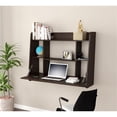 thumbnail image 2 of Pemberly Row Contemporary Wall Mounted Floating Desk in Espresso, 2 of 6
