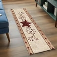 thumbnail image 4 of Red Texas Star Rustic 2'x6' Runner Rug, Farmhouse Berry Brown Wooden Washable Non-Slip Area Rugs for Hallway Kitchen Floor Bedroom Entryway, StainResistant Laundry Carpet Decoration Indoor Mat, 4 of 9