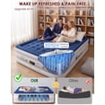 thumbnail image 3 of Queen Size Air Mattress with Built-in Pump, 18" Raised Blow Up Mattress, Fast 3-Min Inflation, Portable Leak-Proof Air Bed for Guests, Camping, Moving & Home, 3 of 8