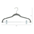 thumbnail image 2 of REGALWOVEN 20 Pack Flocked Non-Slip Hangers with Pinch Clips, Durable 360-degree Space Saving Clothes Hangers for Closet, Pants, or Shirts Gray, 2 of 6