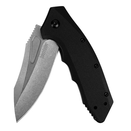 Assisted Opening Liner Lock Knife Kershaw Flitch Pocket Knife (3930) Modified Drop Point Blade Features Speed-Safe Assisted Opening, Reversible Deep Carry Pocket Clip, Glass-Filled Nylon Handle and Sturdy Liner Lock for Safety; 4.7 oz ()