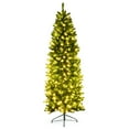 thumbnail image 1 of Costway 7Ft Pre-lit Artificial Pencil Christmas Tree Hinged Fir PVC Tree /350 LED Lights, 1 of 10