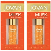 (Pack of 2) Jovan Musk by Coty for Women 0.33 oz Perfumed Musk Oil 0.33 OZ  ea