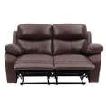 thumbnail image 3 of Top Grain Leather Sofa Recliner Loveseats Comfortable Home Furniture In Brown, 3 of 8