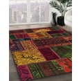 thumbnail image 3 of Ahgly Company Machine Washable Indoor Square Abstract Saddle Brown Area Rugs, 7' Square, 3 of 7
