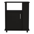 thumbnail image 1 of Tuhome Armoire Micro-Ondes Inférieure Moderne en Bois d'Ingénierie Noire avec Trousse, 1 of 9
