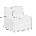 thumbnail image 6 of L shape Modular Sectional Sofa, Compressed Sectional Sofa Modern Minimalist Style Corduroy Couch, Sleeper Sofa for Living Room, Bedroom, Comfy Compressed Sofa, 6 of 9