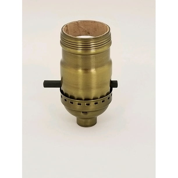 B&P Lamp® Brass Early Electric Style Lamp Socket, Antique Brass Finish