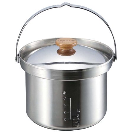 Camp Rice Maker Captain Stag Camp Barbecue Rice Cooker 3 layer steel cooker 5-go UH ...