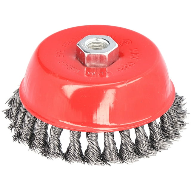 Knotted Grinder Brush, 2Pcs Rust Removal Tool Twist Wire Brush Wheel For Lawns For Parking Lots For Gardens For Orchards