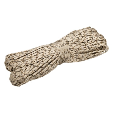 Uxcell 1/8" Paracord Rope, 200ft 7 Strand Heavy Duty Camping Rope Braided Polypropylene Ropes, Lightweight Tie-Downs Utility Cord for Marine, Indoor & Outdoor, Beige/Black
