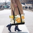 thumbnail image 4 of FORMRS Canvas Laptop Tote Bag for Women with 15.6" Computer Compartments Shoulder Handbag, Oranges Watercolor, 4 of 7
