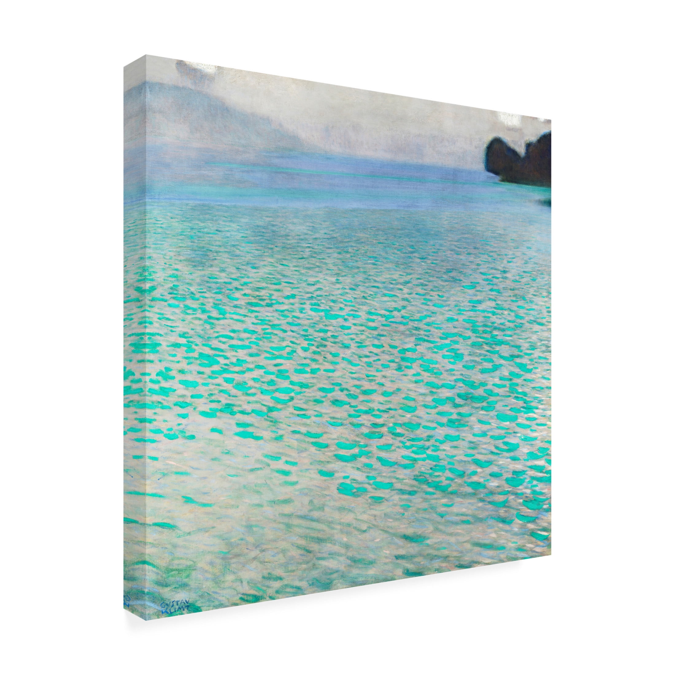 Canvas Wall Art - Pictufy 'Attersee 1900' Wall Art for Living Room, Bedroom, or Office Décor by Trademark Fine Art - 35 x 35 Inches