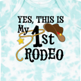 thumbnail image 4 of Inktastic Yes, This is My 1st Rodeo Cowboy Hat with Red Band, Lasso Boys or Girls Baby Bodysuit, 4 of 5