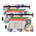 thumbnail image 2 of 2 Pack Pencil Bag 9.84x6.1 Inch 3-Ring Page Turning Folder Zipper Pencil Case Pencil Bag Page Turning File BagColoured Balloon, 2 of 6