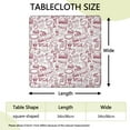 thumbnail image 2 of Red Football Event Elements Pattern Square Fitted Tablecloth with Elastic Edge,Square Table Cover,Washable Elastic Table Cover for Home Kitchen Party Decor 34"x34", 2 of 6