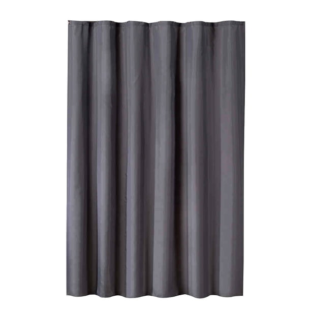 Cortina de ducha de color sólido grueso, tela de poliéster impermeable, forros de cortina de baño con ganchos, gris oscuro Yuarrent HA000440-02B