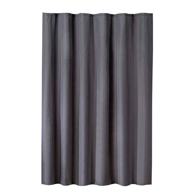 Cortina de ducha de color sólido grueso, tela de poliéster impermeable, forros de cortina de baño con ganchos, gris oscuro Vogacara HA000440-02B