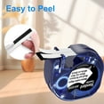 thumbnail image 2 of 5-Pack Label Maker Tape Compatible with Dymo LetraTag Refills for LetraTag Label Maker LT-100H LT-100T QX50 913318 (1/2*13 Feet, 12mm 4m) White on Black, 2 of 7