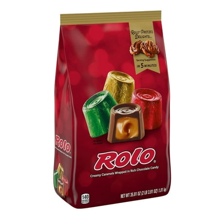 Rolo Rich Chocolate Caramels Christmas Candy, Bag 35.91 oz