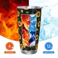 thumbnail image 6 of Salouo Sunflowers3 Print 20oz Tumbler with Lid,Stainless Steel Vacuum Insulated Tumbler Durable Insulated Coffee Mug Thermal Cup with Splash Proof Sliding Lid-Straw Two-piece Set, 6 of 8