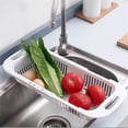 thumbnail image 2 of WHEANG Kitchen Retractable Sink Drain Basket Multi Functional Fruit And Vegetable Cleaning Basket Drain Dish Rack Plastic Rack, 2 of 8