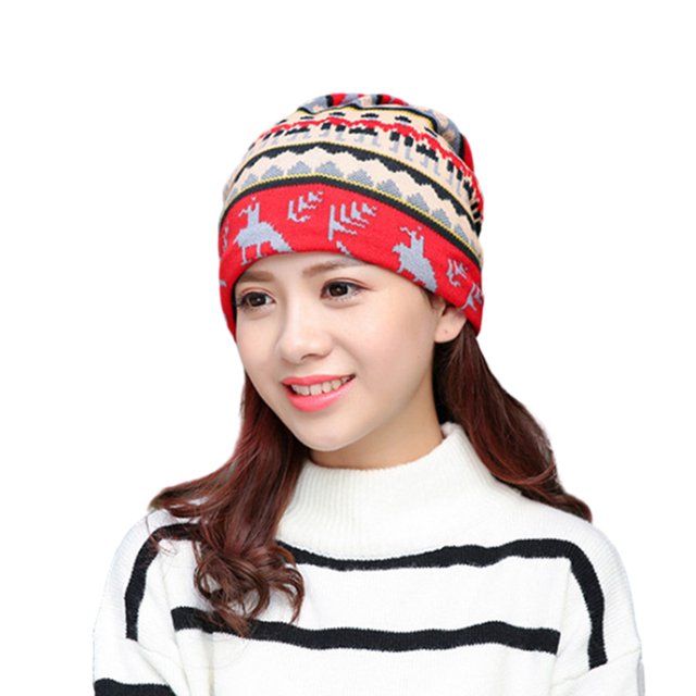 CSChome Versatile Scarf Knitting Scarf Exquisite Pattern Super Soft Breathable High Elastic Thickened Winter Warm Face Guard Headwear Scarf