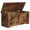 Brown, variant on M optimized 39" Storage Bench, Farmhouse Storage Chest with 2 Safety Hinges, for Entryway, Bedroom, Living Room