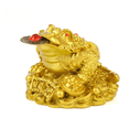 thumbnail image 3 of Adornos de sapo dorado, regalo de tres patas, estatua de sapo de dinero, caja registradora, adornos de escritorio de oficina, 3 of 5