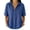 9# Blue, variant on Linen Tops for Women - 2026 Summer Gauze Shirts Button Down V Neck Half Sleeve Blouses Dressy Casual Clothes Pink L