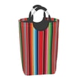 thumbnail image 2 of KLL Mexican Serape Blanket Stripes Laundry Hamper,Large Canvas Fabric Lightweight Storage Basket Toy Organizer Dirty Clothes Collapsible Waterproof, 2 of 6