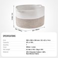 thumbnail image 5 of KFFKFF Cotton Rope Container, 87L, Woven Storage Solution with Handles, 20" x 14" Round Collapsible Laundry Bin, Oversized Organizer for Clothing, Children's Toys, Cushions, 5 of 9