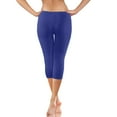 thumbnail image 3 of AXXD High Waisted Leggings for Women Blue Solid High Waist Yoga Leggings 6, 3 of 8