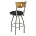 thumbnail image 3 of 830 Voltaire 36" Swivel Counter Stool with Anodized Nickel Finish, Medium Back and Graph Coal Seat, 3 of 3