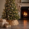 thumbnail image 6 of Woven Christmas Tree Collar Textured Base Ring Skirt Replacement for Artificial Trees Cozy Indoor Festive Holiday Decoration, 6 of 7