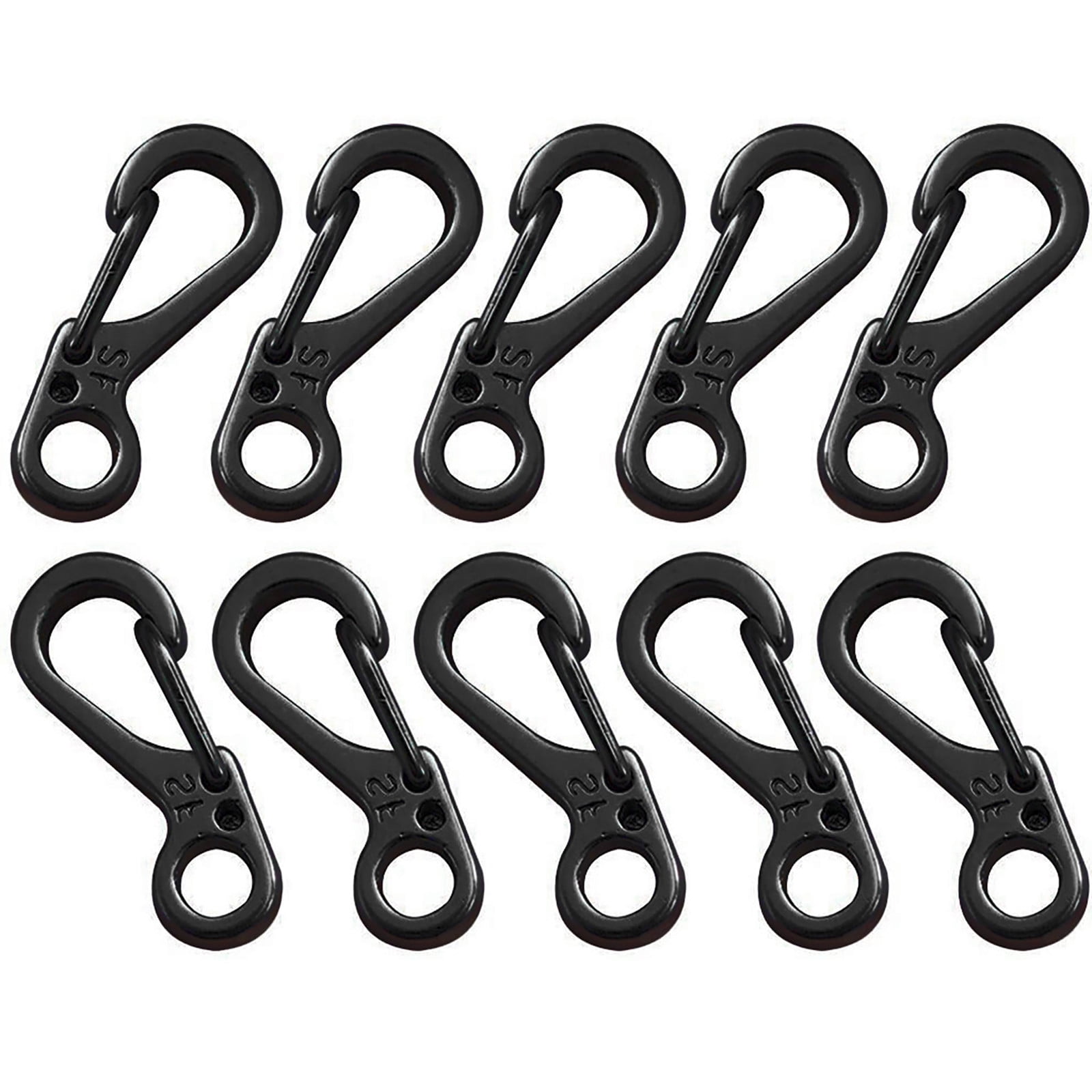 10PCS Mini Survival Carabiners Key Ring Buckle Paracord Accessories 