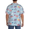thumbnail image 3 of Kdxio Men's Hawaiian Shirt for Men Short Sleeve Shirt Brain Training Summer Casual Holiday Beach Button Down T-Shirts, 3 of 5