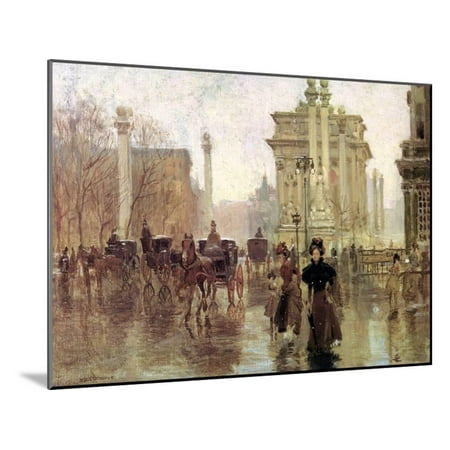- The Dewey Arch, Madison Square Park, c.1900 Wood Mounted Print Wall Art By Paul Cornoyer