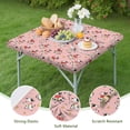 thumbnail image 4 of Pink Cow Bell Pattern Square Fitted Tablecloth with Elastic Edge,Square Table Cover,Washable Elastic Table Cover for Home Kitchen Party Decor 34"x34", 4 of 6