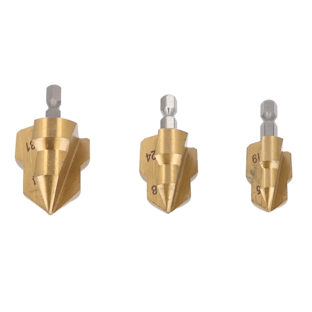 Kit De Escariador De Tuberías, Herramienta De Plomería, Vástago Hexagonal, Ingeniería Fina, Buena Compatibilidad, Juego De 3 Piezas Para El Hogar