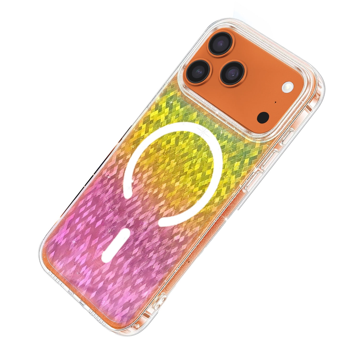 CD-Pattern Electroplated Four Corner Shockproof Case for iPhone 17 Pro Max